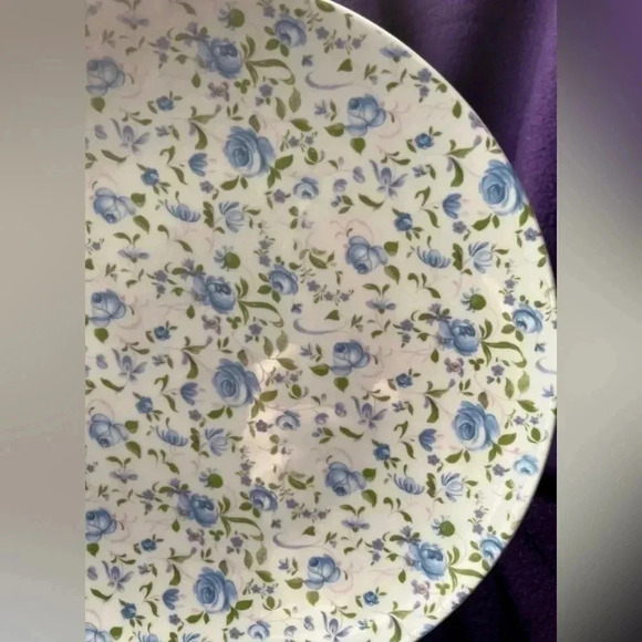 Springfield 1 Blue Floral Tea Rose Vintage 10” Dinner Luncheon 1 One Plate - Picture 6 of 10